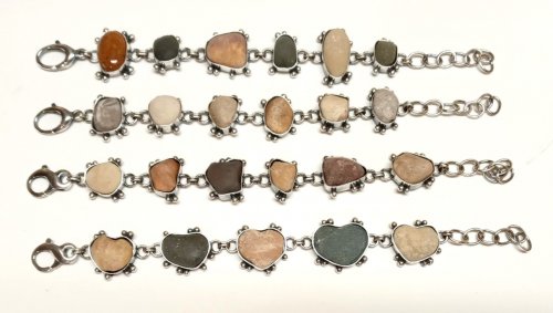 Judy Larson's After the Rain Bracelets - , Contemporary Wire Jewelry, Filing, Finishing, Butane Torch, Soldering, Solder, After the rain pebble bracelets